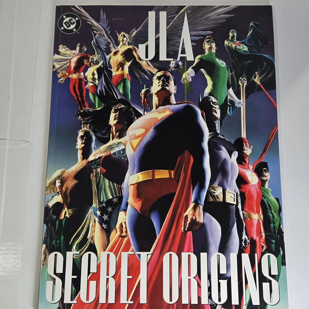 JLA Secret Origins Paul Dini Alex Ross Oversize 10x13 DC Comics Superman EUC